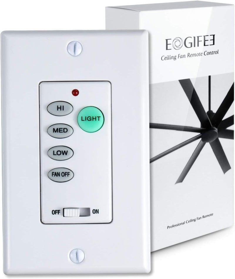 Eogifee UC9050T Universal Ceiling Fan Control 3 Speed Wall Control Mounted Fan Full Range Dimmer CHQ9051T - Image 1